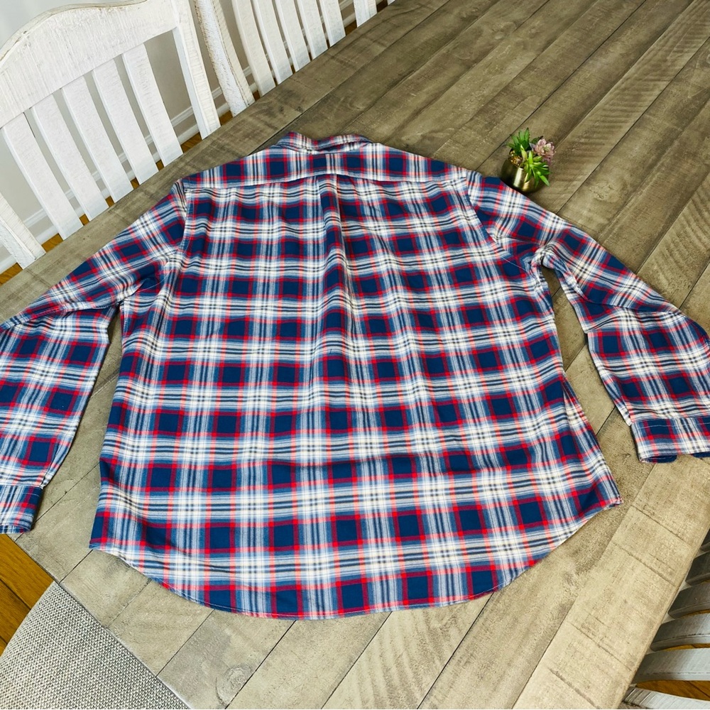 Polo Ralph Lauren Men’s Shirt Classic Fit Navy Red Plaid Pattern Size XXL - Picture 9 of 12